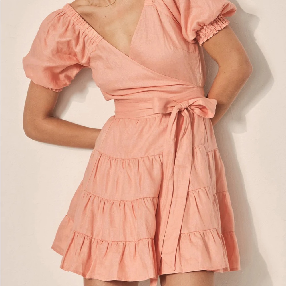 NWT Kivari Size 12 Magnolia Wrap Mini Dress